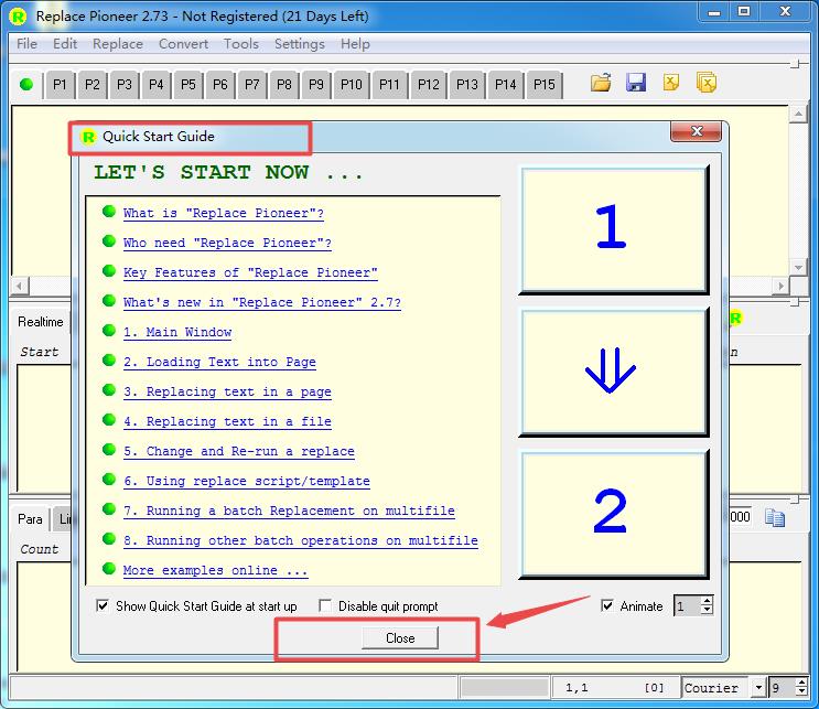 关掉Quick Start Guide 提示